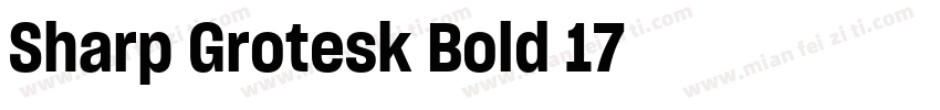 Sharp Grotesk Bold 17字体转换